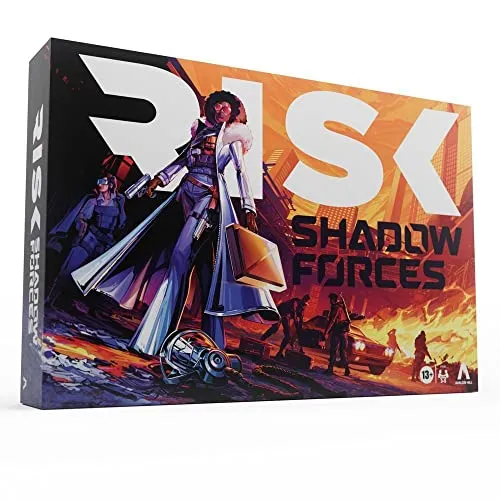 Hasbro Risiko - Shadow Forces - Gesellschaftsspiel für strategische Denker, tauche ein in eine düstere Welt voller Intrigen und Konflikte im 21. Jahrhundert.