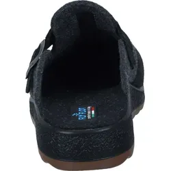 Fly Flot Herren Hausschuh Schnalle Pantoffel Filz Clog 220052, Größe:46 EU, Farbe:Schwarz - Schwarz - 46