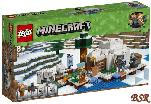 LEGO® Minecraft™ 21142 Eisiglu: Polar Bear Abenteuer - Konstruktionsspielzeug-Bausteine & -Einzelteile, entdecke die faszinierende Minecraft-Welt mit dem Eisiglu-Set und erlebe spannende Abenteuer mit dem Eisbären!