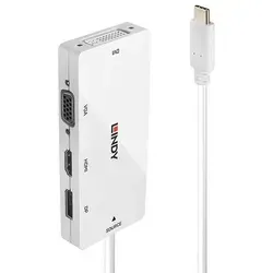 Lindy USB-C® zu DisplayPort/VGA Konverter - USB-Adapter mit universeller Kompatibilität, ermöglicht stabile Übertragung und sicheres Aufladen von Geräten.
