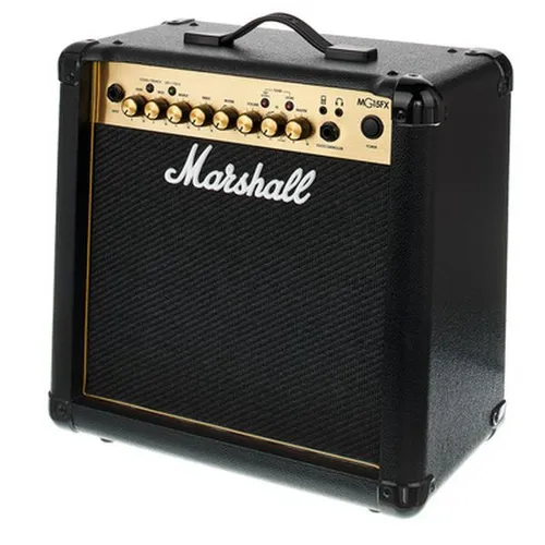Marshall MG15GFX Gitarren-Combo-Verstärker - Bass-Combos mit 15 Watt Leistung, 4 Kanälen und integrierten Effekten für kreatives Üben und Jammen.
