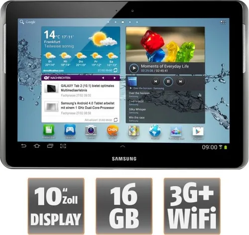 Samsung Galaxy Tab 2 P5100 3G+WIFI Tablet titanium-silber