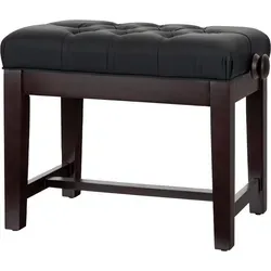 Classic Cantabile Pianobank Modell X Rosenholz Matt - Zubehör für Tasteninstrumente, höhenverstellbare Klavierbank mit Chesterfield-Polsterung, stabile Holzstruktur bis 200 kg belastbar, ideal für Musiker