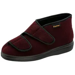 Fischer-Markenschuh Ortho Hausschuh mit Klettverschluss, Weite K, Einlegesohle herausnehmbar rot 41 EU