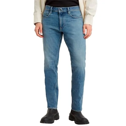 G-STAR RAW Herren Mosa Straight Jeans, Blau (Sun Faded Blue Donau D23692-D503-G347) - Herren-Jeanshosen mit Reißverschluss und Nietenverstärkung, bietet optimalen Tragekomfort und stilvolles Design für jeden Anlass.