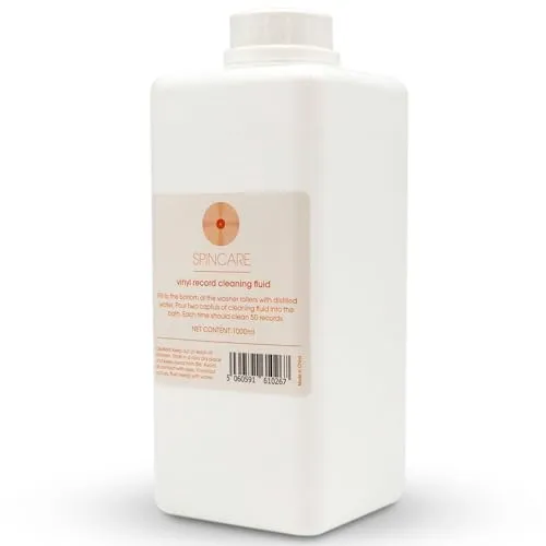 SPINCARE 1000 Ml Schallplatten Reinigerlösung Für Schallplattenwaschmaschine | Reinigt 1500 Langspielplatten (LPs) | Verwendbar Mit Allen Schallplattenreinigungsmaschinen