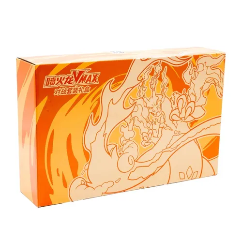 Pokemon Charizard VMAX Battle Set Geschenkbox S-Chinesisch - Versiegelte Geschenkbox mit ausgewählten Pokemon-Karten aus der Simplified Chinese Edition. Ideal zur Deck-Erweiterung und sicheren Aufbewahrung. Perfekt für Sammler und Spieler!