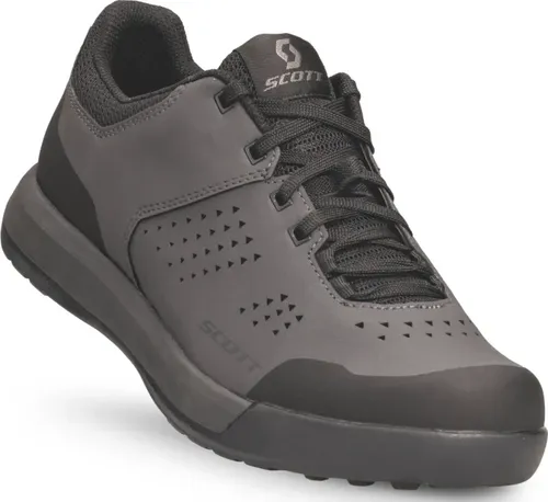 Scott Shoe Mtb Shr-alp Flat Lace 46.0 - Dunkelgrau/Schwarz - Mountainbikeschuhe für Herren mit optimalem Halt auf Plattformpedalen und herausnehmbarer ErgoLogic-Innensohle für individuellen Komfort. Ideal für anspruchsvolle Trails und vielseitige Fahrradtouren.