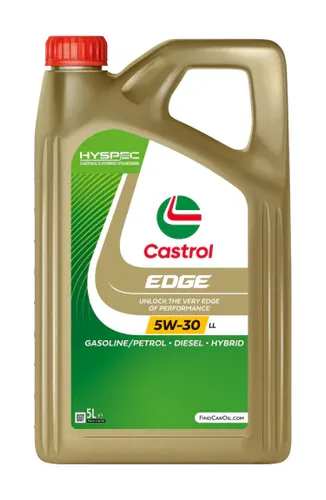 Castrol Edge 5W-30 LL Fluid Titanium Motoröl Longlife III 5l - Motoröl für Kraftfahrzeuge mit HC-Synthese, bietet hervorragenden Schutz und Leistung, ideal für BMW, Mercedes, Porsche und VW. Perfekt für Longlife-Intervalle.