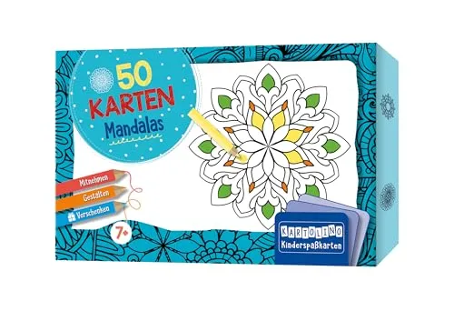 Karten zum Ausmalen - Mandalas: Mitnehmen, gestalten, verschenken (KARTOLINO Kinderspaßkarten) 50