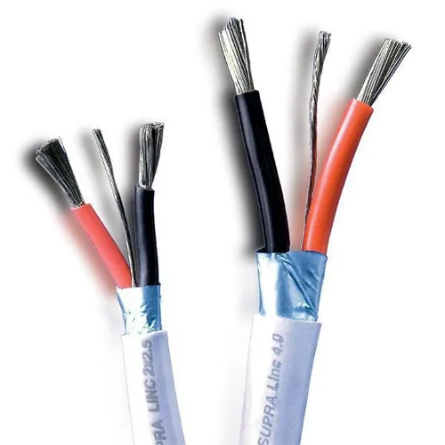 Supra Linc 2.5 abgeschirmtes Lautsprecherkabel verzinnt 2×2,5 mm² - METERWARE