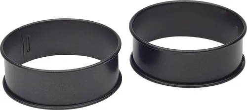 Eierringe KitchenCraft KitchenCraft für Spiegeleier oder verlorene Eier, Omeletts und kleine Pfannkuchen, Antihaftmaterial, Set de 2 Stück, Farbe schwarz, 12 x 17 x 22 cm