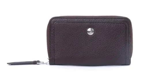 BREE Marbella Geldbörse in Mocca - Elegante Geldbörse aus hochwertigem Rindleder, handwerklich perfekt verarbeitet mit praktischem Druckknopf und durchdachter Inneneinteilung.