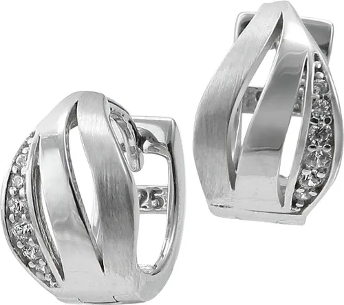 SilberDream Triple Creolen mit Zirkonia - Elegante Damen Creolen aus allergenfreiem 925 Sterling Silber, besetzt mit funkelnden weißen Zirkonias. Perfekt für jeden Anlass und leicht kombinierbar mit anderen Schmuckstücken.
