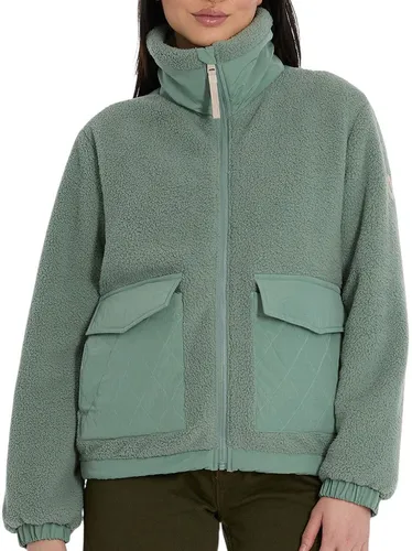 RAGWEAR ARCTIKA Teddyjacke dusty green - L - Trendige Teddyjacke für kalte Tage, aus 100% Polyester für angenehme Wärme. Mit hohem Kragen und praktischen Taschen vereint sie Komfort und modernen Streetstyle.