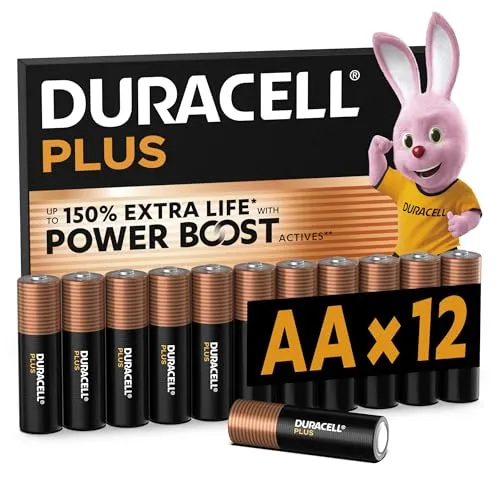 Duracell Batterien Plus Power Boost AA LR6 Alkali 12 Stück - Batterien & Akkus - Lange Lebensdauer und zuverlässige Leistung für alle Geräte, ideal für den täglichen Gebrauch.