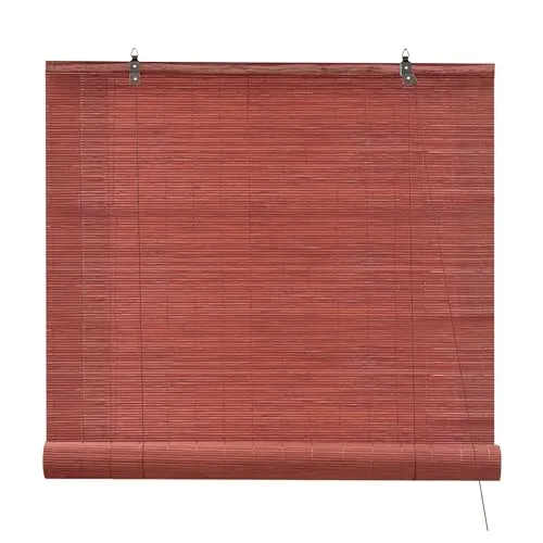 Victoria M. Bambusrollo Seitenzugrollo, Blickdicht, 60 x 220 cm, Kirsche - Hochwertiges Bambusrollo für Fenster und Türen, blickdicht und einfach zu montieren. Ideal für stilvollen Sichtschutz in jedem Raum. Inklusive Kindersicherheitsclip für zusätzliche Sicherheit.