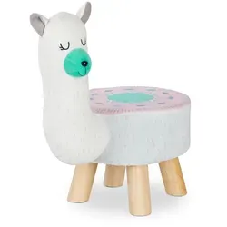 Tierhocker Kinderhocker Plüschhocker - Weicher und leichter Kinderstuhl - Sitzbänke & Hocker in Lama-Design, ideal für Kinderzimmer. Weich gepolstert und stylisch, bringt Freude und Komfort in jedes Zimmer.
