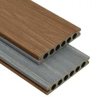 vidaXL WPC Terrassendielen Set 20 m² - Außenanbau mit 20 m² WPC-Terrassendielen, wasserabweisend und extra stark durch Coextrusion; ideal für Terrassen und Balkone.