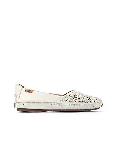 Pikolinos Damen Halbschuh Slipper Jerez - Eleganter Slipper mit floralem Muster, Größe: 41 EU, Farbe: Weiß - Damen-Slipper von Pikolinos mit luftigen Cutouts und flexibler Gummisohle für besten Tragekomfort. Ideal für stilvolle Outfits im Sommer!