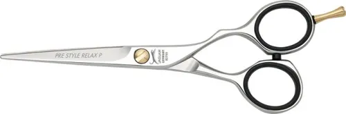 Jaguar Haarschere PRE STYLE relax P 5½" - Ergonomische Haarschere aus rostfreiem Stahl mit microgezahnter Klinge und versetzten Schenkeln für komfortables Arbeiten. Ideal für Friseure und Hairstylisten.