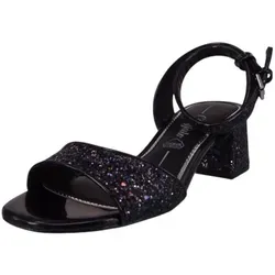 BUFFALO High-Heel-Pumps "Buffalo Rainelle Vegan Glitter", Damen, Gr. 40, lila-schwarz - Elegante High-Heel-Pumps mit Glitzereffekt und sicherem Knöchelriemen, ideal für festliche Anlässe oder den Alltag. Robuste Gummisohle und gepolstertes Fußbett sorgen für Komfort und Stil.