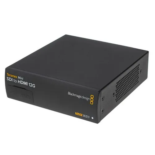 Blackmagic Teranex Mini - SDI zu HDMI 12G - Video Konverter für hochauflösende 12G-SDI-Übertragungen, ideal für professionelle Videoanwendungen und Broadcast-Umgebungen.