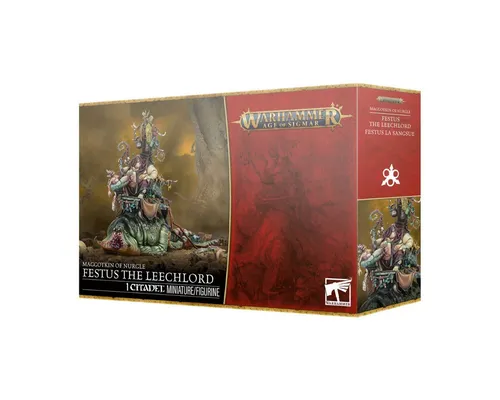 Warhammer Age of Sigmar Maggotkin of Nurgle: Festus the Leechlord - Detailreiche Figur von Festus the Leechlord, dem Meister der Seuchen. Ideal zur Verstärkung Ihrer Armee mit unterstützenden Fähigkeiten. Perfekt für kreative Bastler und Maler.