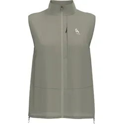 Odlo Zeroweight Laufweste agate gray XL - Laufwesten für Damen, aus 100% recyceltem Mini-Ripstop-Gewebe, wind- und wasserabweisend mit verbesserter Atmungsaktivität für optimalen Komfort beim Training.