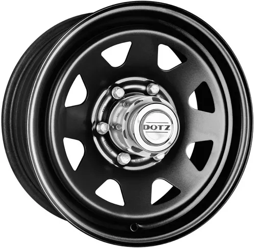 Dotz Pharao Black 6x15" ET45 - Robuste Stahlfelgen - Felgen für PKW, hochwertige Press- & Schweißradkonstruktion, ideal für hohe Traglasten bis 575 kg, einzigartige schwarze Optik für einen sportlichen Look.
