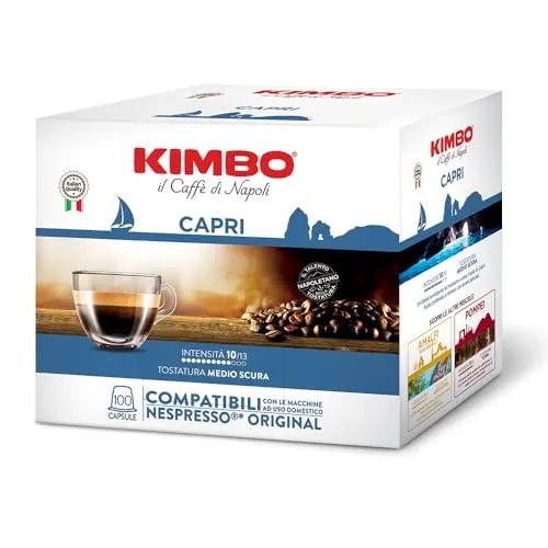 KAFFEE KIMBO CAPRI - Box 100 NESPRESSO KOMPATIBLE KAPSELN 5.4g