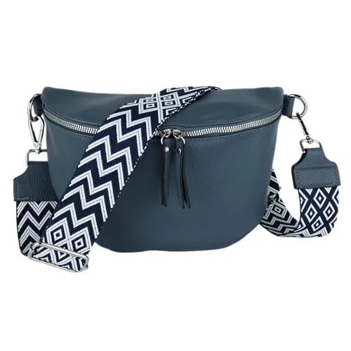 MIRROSI® Bauchtasche Damen aus Veganleder, 26x18x9cm - Mode-Hüfttaschen mit breitem Schultergurt und vielen Extras wie Schlüsselband und Münzenbeutel, ideal für vielseitige Einsatzmöglichkeiten im Bohemian Style.