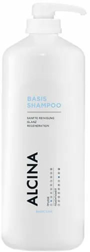 Alcina Basis Shampoo 1,25 Liter - Mild-cremiges Shampoo für sanfte Reinigung, sorgt für gepflegtes und glänzendes Haar – ideal für die tägliche Anwendung.