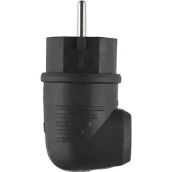 Gummi Schutzkontakt-Winkelstecker Orig., schwarz, IP44, Typ 1508 ABL