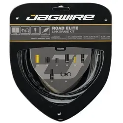 Jagwire Kit Road Elite Link Kabelbremsen, Schwarz - Bremszüge, Hüllen & Führungen – 20 % leichter, korrosionsbeständiges Aluminium und nicht komprimierbare Ummantelung für maximale Präzision.