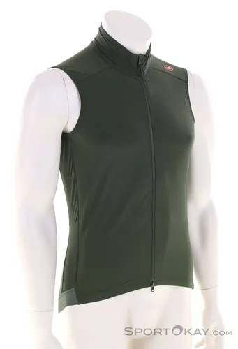 Castelli Espresso Herren Bikeweste - Oliv/Dunkelgrün - M - Die Castelli Espresso Herren Bikeweste ist leicht und funktionell. Sie bietet optimalen Windschutz, bleibt atmungsaktiv und hat praktische Rückentaschen für Unterwegs. Ideal für wechselhafte Bedingungen.