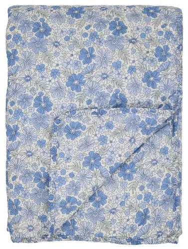 Chic Antique Tagesdecke Quilt 180x130cm Blumenmuster Blau Weiß - Hochwertige Chic Antique Quilt-Decke mit blauem Blumenmuster. Ideal für gemütliche Abende, pflegeleicht und waschbar bei 30 Grad. Perfekt für stilvolle Wohnräume!