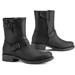 Falco Dany 2 Schuhe schwarz Gr. 36 - Motorradstiefel mit ABS Protektoren im Knöchelbereich, weichem Rindleder und abnehmbarem Schaltschutz für sicheren Fahrkomfort