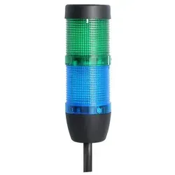 STEX24 Signalsäule blau-grün, 50mm, 24V AC/DC, LED-Dauerlicht - Robuste Signalsäule mit 10m Kabel für vielseitige Anwendungen. Hohe Lebensdauer von 20.000 Stunden und einfache Montage dank werkzeugfreier Verbindungen. Ideal für den professionellen Einsatz im Elektrobedarf.
