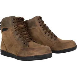 Oxford Kickback Motorradstiefel - Wasserdicht - Braun - 43 EU - Lässige Motorradstiefel mit wasserdichter Dry2DryTM Membrane, ideal für jede Wetterlage. Hoher Schutz und Komfort dank verstärkter Sohle und gepolsterter Zunge. Zertifiziert nach EN 13634:2017.