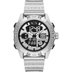 Armani Exchange AX2965 D-BOLT Herrenuhr - Chronograph mit digitaler und analoger Anzeige, spritzwassergeschützt bis 10 bar, ideal für sportliche Aktivitäten und den Alltag.