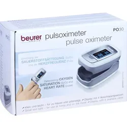 Beurer PO 30 Pulsoximeter - Präzises Fingeroximeter für Sauerstoffsättigung und Herzfrequenz - Fingerpulsoximeter mit einfacher Handhabung und klar ablesbarem Display, ideal für die Überwachung Ihrer Gesundheit zu Hause.