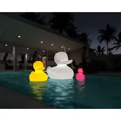 MEGA DUCK Lamp Akku-LED-Garten- und Poollampe Goodnight Light by Mark Newton,, Leuchtfarbe gelb