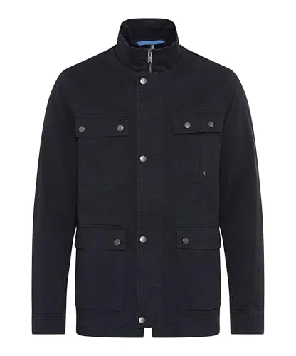 Brax Herren Jacke Style AZUR navy, dunkelblau, Gr. L - Stilvolle Field-Jacket aus hochwertigem Baumwollmix, ideal für den täglichen Einsatz und modische Akzente in Ihrer Garderobe.