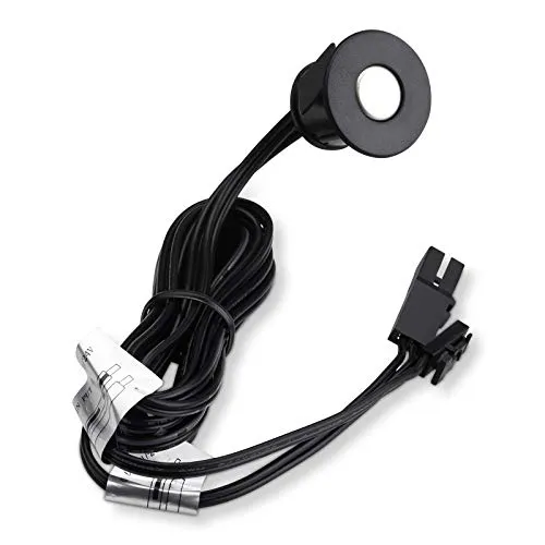 LED Berührungssensor SO4 in schwarz Ø 22 mm mit Dimmfunktion 12 VDC max. 24 W mit LED Ministecker (miniAMP) Einbau-Sensorschalter Bewegungsschalter Touchschalter von SO-TECH®