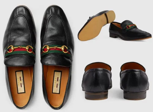 GUCCI Paride Web Horsebit Slip-On Mokassins - Herren-Slipper in Größe 40,5 mit Signature Horsebit und Web-Detailing, perfekt für stilbewusste Männer.
