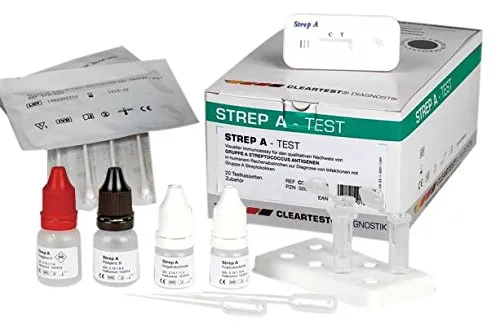 CLEARTEST 09746020 Strep A Kassettentest (5-er Pack) - Klinische Diagnosetest-Sets, schneller Antigen Test für den qualitativen Nachweis von Streptokokken der Gruppe A – Premium-Qualität für zuverlässige Ergebnisse.
