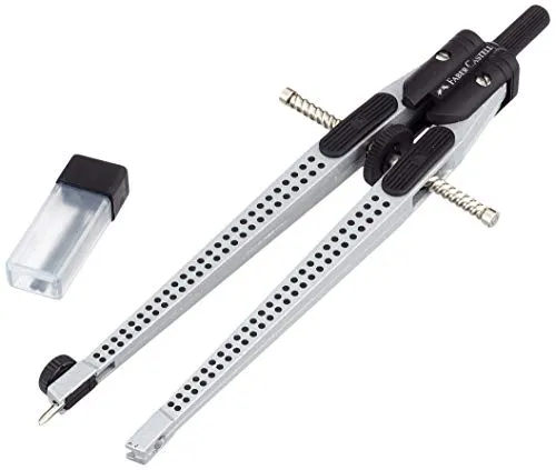 FABER-CASTELL 174472 - Schnellverstellzirkel GRIP 2001, silber