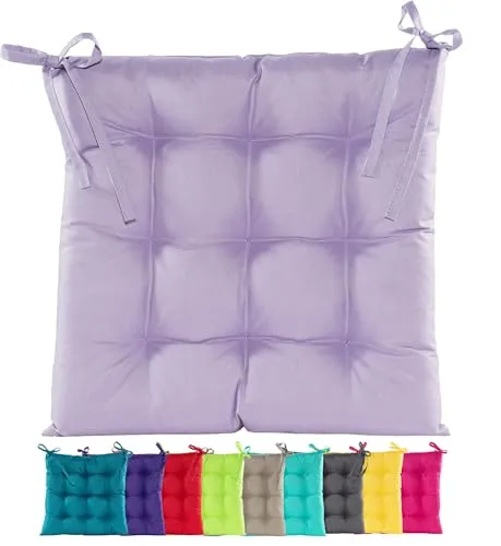 JACK Outdoor Stuhlkissen 38x38cm Lounge Kissen Auflage Wasserfest Sitzkissen Garten Lotus Effekt, Farbe:Flieder