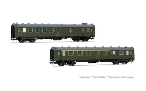 Electrotren 2-tlg. Set Reisezugwagen 5000, 1 x BBD4 Gepäckwagen + 1 x AAR Barwag